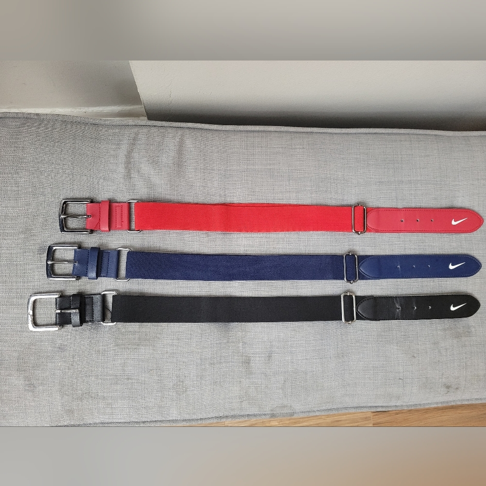 Nike baseball belts (lot of 3)